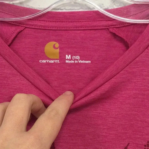 Carhartt Force Long Sleeve Deer Top size 10 Medium Girls - Picture 3 of 5